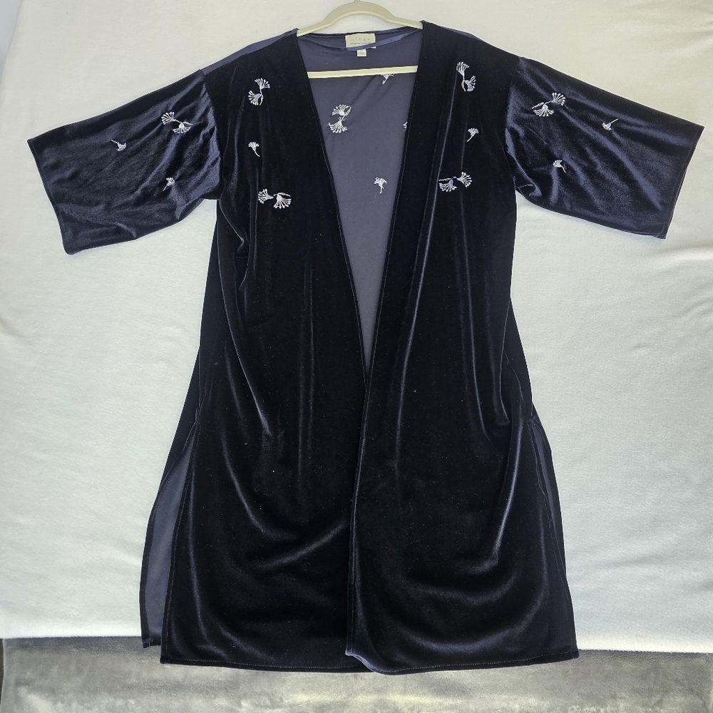 Elegant Black Velvet Robe